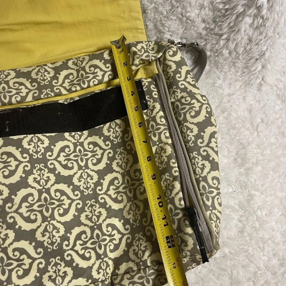 Petunia Pickle Bottom Diaper Bag Shoulder Strap /Backpack Straps Gray Yellow.